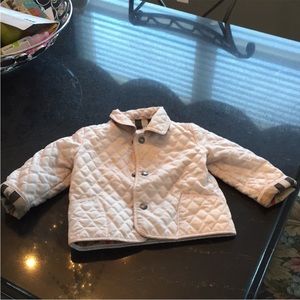 Size 12 month Burberry quilted jacket